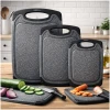 Afbeelding van 3x Snijplank - Set 3 Delig – BPA Vrij Kunststof Snijplanken – Antislip Handvaten – Met Lekrand –