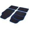 Afbeelding van Carguard Automatten Universeel 4-delig - Zwart met Blauwe Bies - Stoffen Vloermatten - Voor en Achter - 92dd