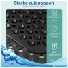Afbeelding van HSXL - Antislipmat - 88x40CM - Incl. Netspons - Antislip Douchemat / Badmat Zwart met Zuignappen – Mat voor