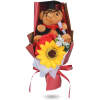 Afbeelding van Kunst Zonnebloem met Teddybeer in Geschenkdoos – Decoratie 26 cm – Cadeau voor Geslaagd / Diploma –