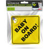 Afbeelding van Baby on Board Bord – Zuignap Sticker Auto – 12,7 cm – Geel – UV Bestendig – Raambevestiging Zonder