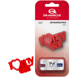Afbeelding van Dr. Marcus Auto Luchtverfrisser Strawberries – I Love My Car – Geurhanger – Aardbeiengeur –