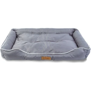 Afbeelding van Hondenmand Groot – Comfortabel Hondenbed met Opstaande Rand – Hondenkussen – 100 x 67 cm – Grijs