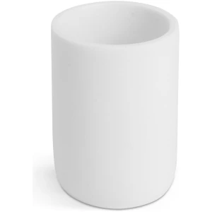 Afbeelding van Tandenborstelhouder – Badkamer Beker Mat Wit – Resin – Ø7,2 x 10,2 cm – Badkamer Accessoire