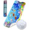 Afbeelding van HSXL - Antislipmat - 100x40CM - Incl. Netspons - Antislip Douchemat / Badmat voor Kinderen met Zuignappen –