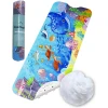 Afbeelding van HSXL - Antislipmat - 100x40CM - Incl. Netspons - Antislip Douchemat / Badmat voor Kinderen met Zuignappen –