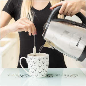 Afbeelding van Waterkoker 2L – Elektrische Waterkoker RVS – 2000W – 360° Basis – Zwart/Zilver [BW1009] - aa87 cc05