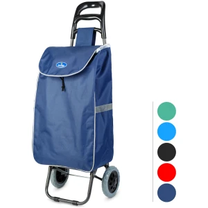 Afbeelding van Boodschaptas met Wieltjes - Uittrekbaar - Willekeurige kleur - 100 x 36 x 25 cm - Polyester - Max. 30 kg