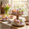 Afbeelding van Muffin Cups Lente 100 Stuks – Cupcake Vormpjes 4 Designs – Bakvormpjes Papier – Bloemen & Vlinder
