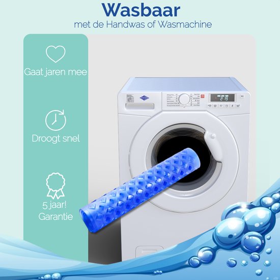 Afbeelding van HSXL - Antislipmat - 88x40CM - Incl. Netspons -Antislip Douchemat / Badmat Blauw met Zuignappen – Mat voor