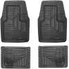 Afbeelding van Carguard Rubberen Automatten Set Universeel - 4 Stuks - Zwart - Antislip - Waterdicht - Op Maat Te Knippen -