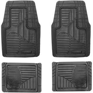 Afbeelding van Carguard Rubberen Automatten Set Universeel - 4 Stuks - Zwart - Antislip - Waterdicht - Op Maat Te Knippen -