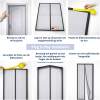 Afbeelding van HSXL Vliegengordijn voor Deur PRO - 91 x 210 cm - Zwart - Magnetische Hordeur - Zelfsluitend - Zonder Boren -