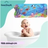 Afbeelding van HSXL - Antislipmat - 100x40CM - Incl. Netspons - Antislip Douchemat / Badmat voor Kinderen met Zuignappen –