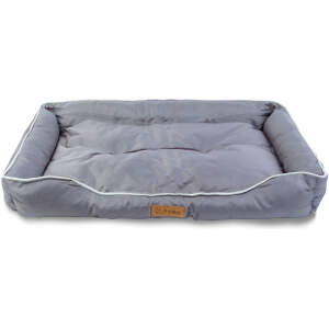 Afbeelding van Hondenmand – Comfortabel Hondenbed met Opstaande Rand – Hondenkussen – 87 x 59 cm – Grijs [60045D] -