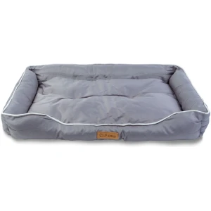 Afbeelding van Hondenmand – Comfortabel Hondenbed met Opstaande Rand – Hondenkussen – 87 x 59 cm – Grijs [60045D] -