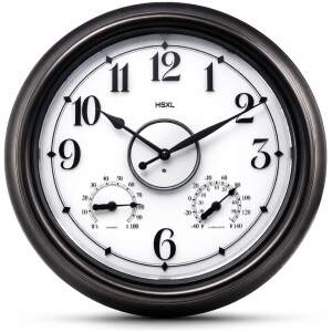 Afbeelding van Grote Wandklok 45 cm – Binnen/Buiten – Industrieel – Stil & Verlicht – Waterdicht – Met