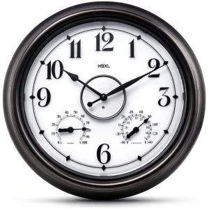 Afbeelding van Grote Wandklok 45 cm – Binnen/Buiten – Industrieel – Stil & Verlicht – Waterdicht – Met