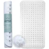 Afbeelding van HSXL - Antislipmat - 88x40CM - Incl. Netspons - Antislip Douchemat / Badmat Wit met Zuignappen – Mat voor
