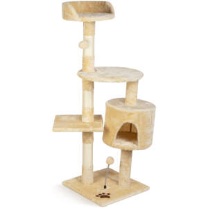 Afbeelding van Krabpaal Kat – Kattenboom met Speeltje en Plateau – Sisal Krabpaal – 116 cm [60050] - d9c3 16f9 4638