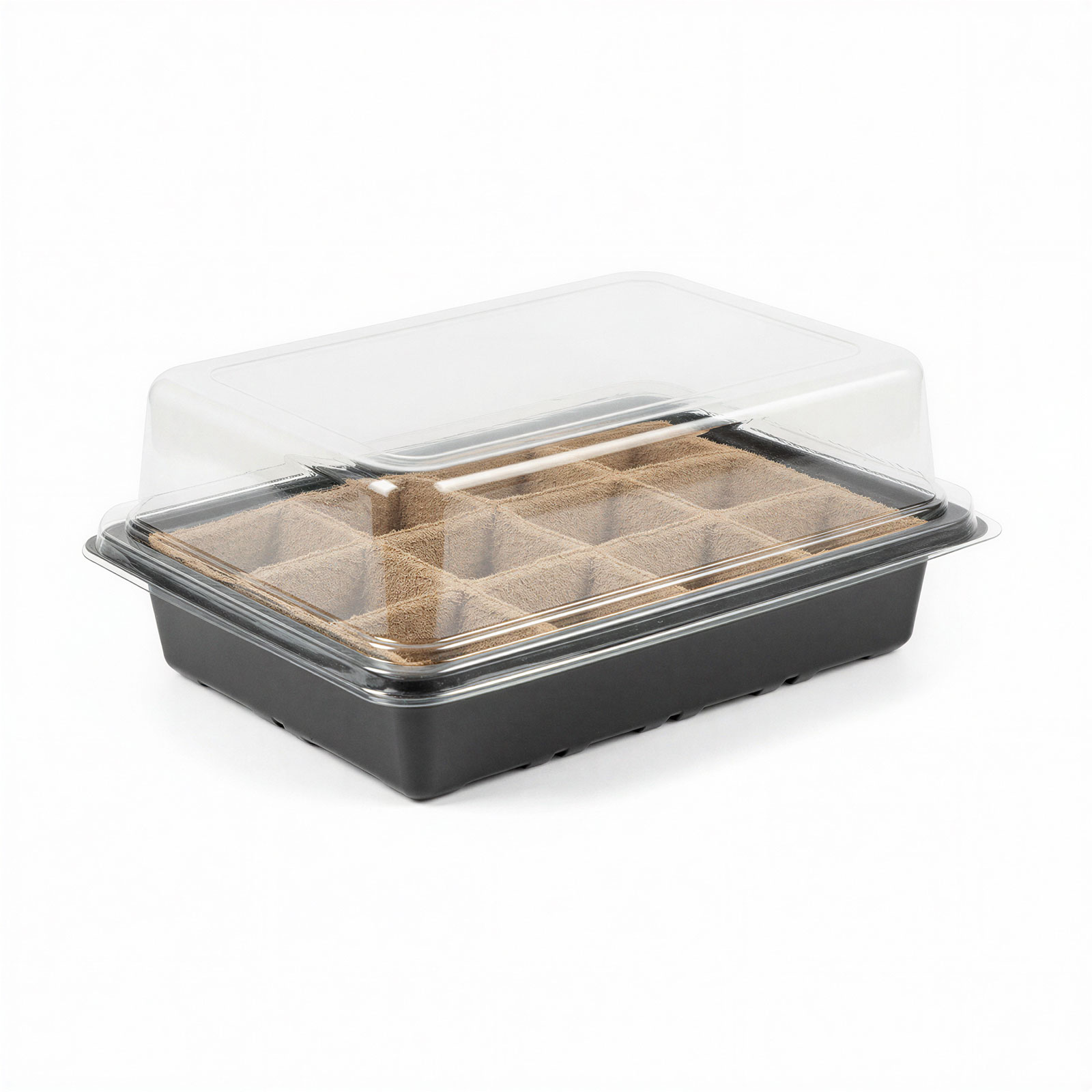 Afbeelding van Kweekbak met Deksel 12 Vaks – Zaaibak met Transparante Kap – Kweektray 20 cm – Voor Zaden, Groenten