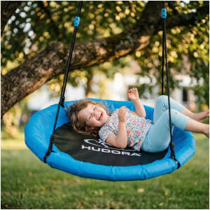 Afbeelding van Nestschommel 70 cm – Ronde Schommel voor Kinderen – Verstelbare Touwen – Sterk Frame – Voor Tuin