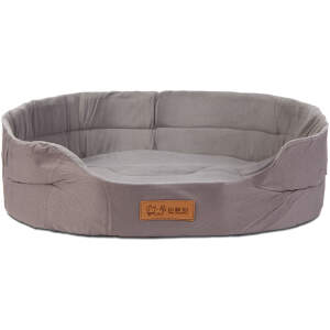 Afbeelding van Hondenmand Groot – Zachte Hondenmand met Opstaande Rand – Hondenbed – 100 x 68 cm – Grijs [60046E] -