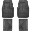 Afbeelding van Carguard Rubberen Automatten Set Universeel - 4 Stuks - Zwart - Antislip - Waterdicht - Op Maat Te Knippen -