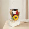 Afbeelding van Kunst Zonnebloem met Teddybeer in Geschenkdoos – Decoratie 26 cm – Cadeau voor Geslaagd / Diploma –