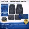 Afbeelding van Carguard Rubberen Automatten Set Universeel - 4 Stuks - Zwart - Antislip - Waterdicht - Op Maat Te Knippen -