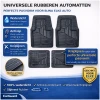 Afbeelding van Carguard Rubberen Automatten Set Universeel - 4 Stuks - Zwart - Antislip - Waterdicht - Op Maat Te Knippen -