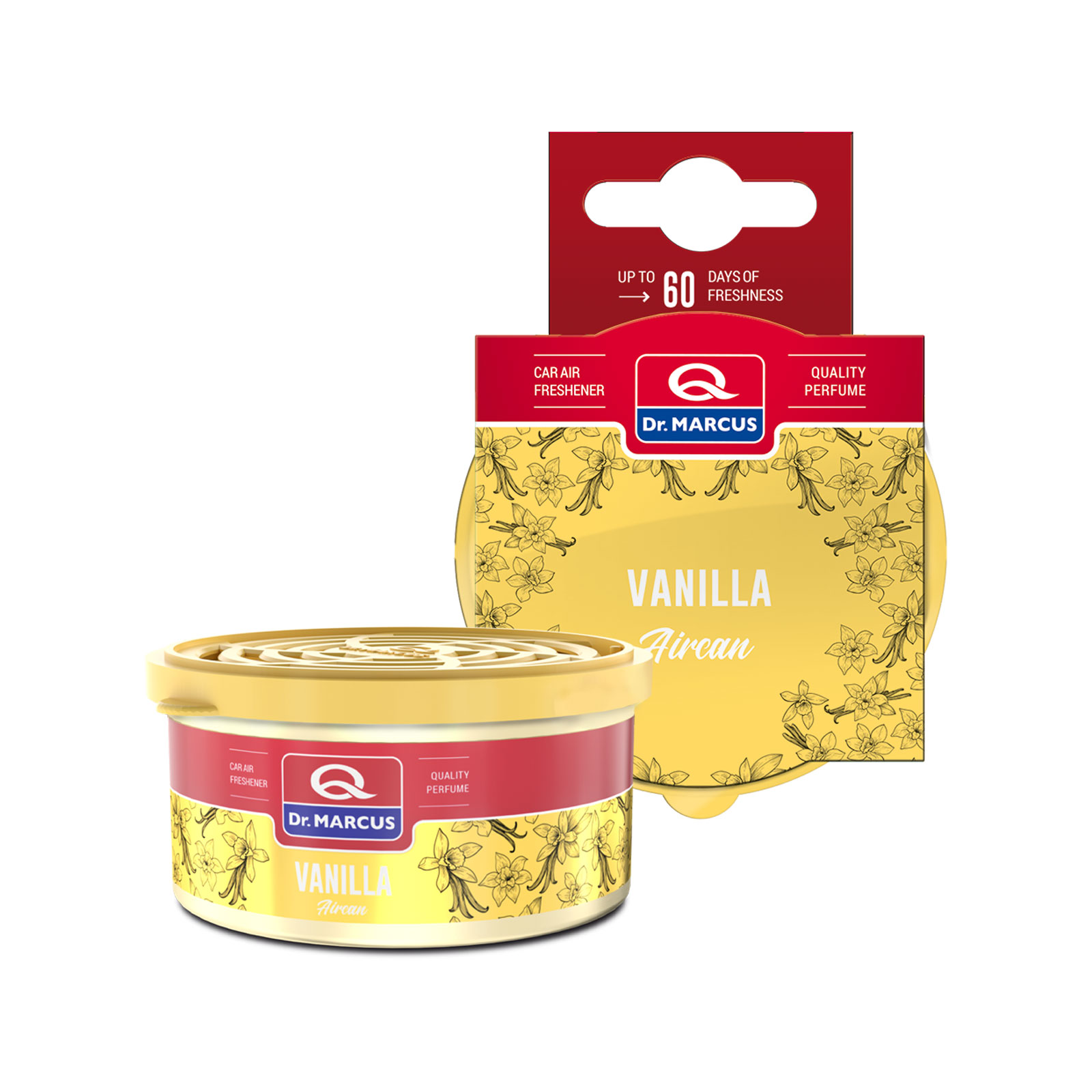 Afbeelding van Dr. Marcus Aircan Auto Luchtverfrisser Vanilla – Blikje – Zoete Vanillegeur – Langdurige Werking –