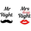 Afbeelding van Keukenschort - "Mr’s Always Right" - 80 x 70 cm - 200 g/m² 1 Stuks [DA00282B] - fb35 c3e6 48dc