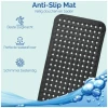 Afbeelding van HSXL - Antislipmat - 88x40CM - Incl. Netspons - Antislip Douchemat / Badmat Zwart met Zuignappen – Mat voor