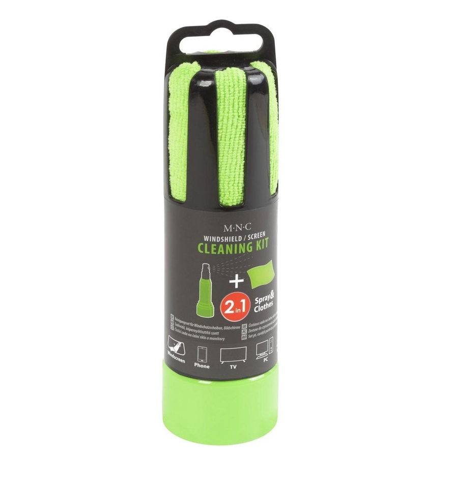 Afbeelding van Scherm Reinigingsdoekje - Ruitenreiniger Set Auto En Scherm - Glasreiniger Spray 150 ml Met Microvezeldoek -