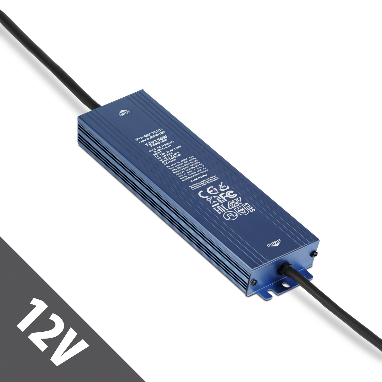 Afbeelding van LED Voeding 12V 150W IP67 Waterdicht - Transformator 12V DC 12,5A - LED Driver Voor Buiten - Geschikt Voor