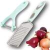 Afbeelding van Rasp En Dunschiller Set - RVS Handrasp Met Schiller - Citroenrasp, Kaasrasp En Gemberrasp - Keukenrasp