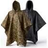 Afbeelding van Regenponcho Volwassenen Zwart - Waterdichte Poncho Voor Fietsen, Wandelen En Outdoor - 210T Ripstop Polyester