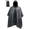 Afbeelding van Regenponcho Volwassenen Zwart - Waterdichte Poncho Voor Fietsen, Wandelen En Outdoor - 210T Ripstop Polyester