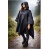 Afbeelding van Regenponcho Volwassenen Zwart - Waterdichte Poncho Voor Fietsen, Wandelen En Outdoor - 210T Ripstop Polyester