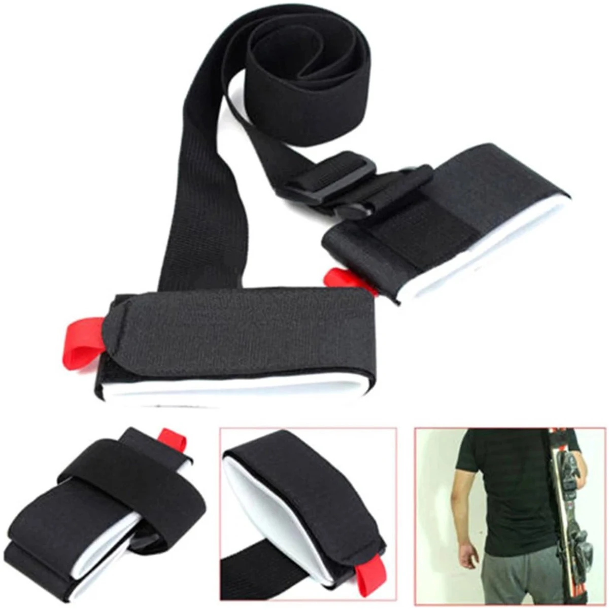 Afbeelding van Skiband Draagband Ski’s - Verstelbare Ski Draaggordel Met Schouderband - Ski Strap Voor Ski’s En