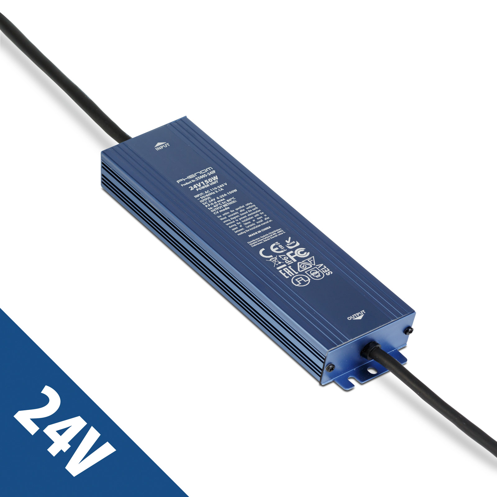 Afbeelding van LED Voeding 24V 150W IP67 Waterdicht - Transformator 24V DC 6,25A - LED Driver Voor Buiten - Geschikt Voor