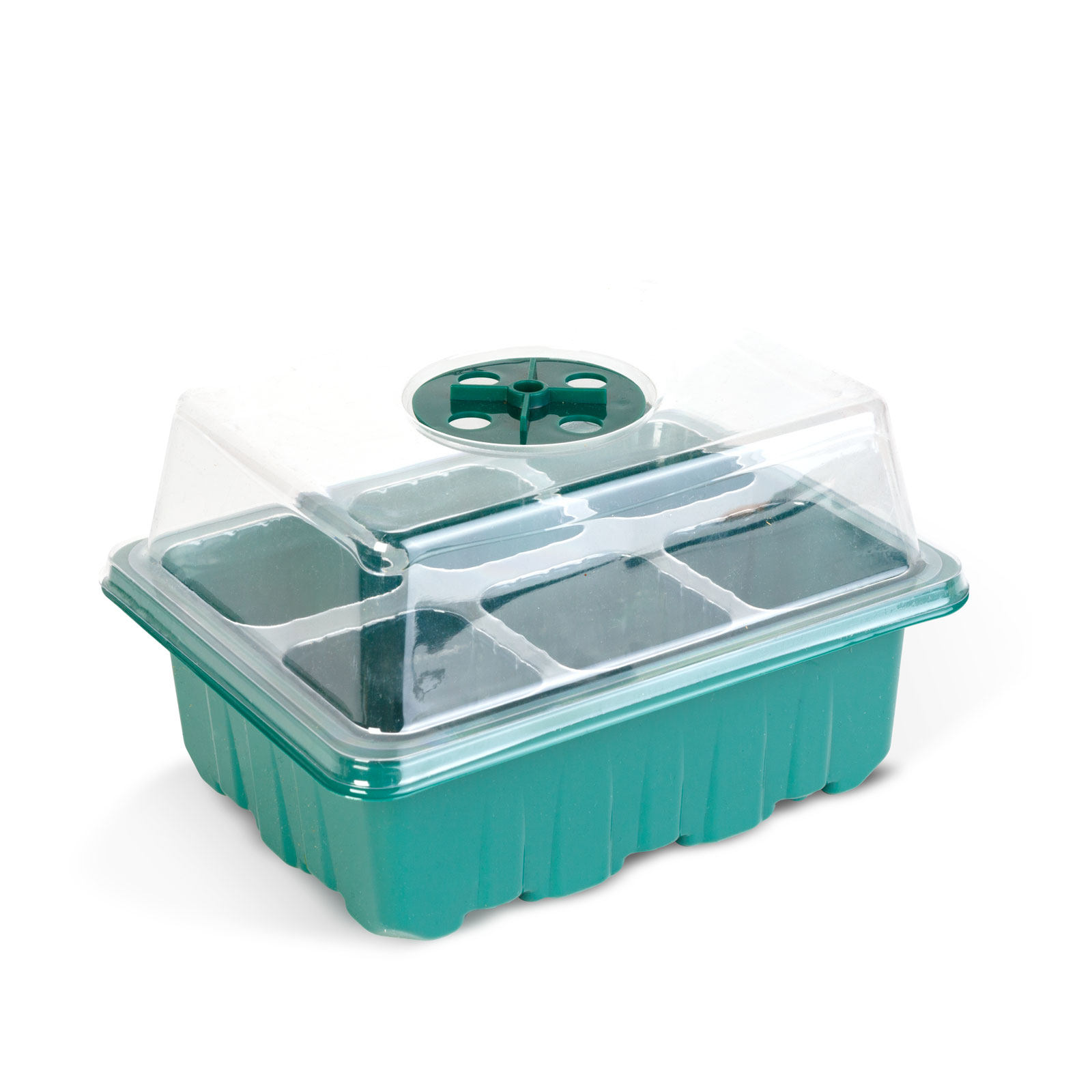 Afbeelding van Kweekbakje Met Deksel 6 Vakken - Mini Kweekkas Met Ventilatie - Zaaibak Propagator Voor Zaailingen En Stekken