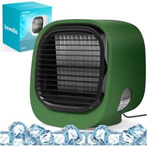 Afbeelding van Mini Air Cooler - USB Ventilator Met Waterreservoir - Luchtkoeler Met Verneveling - 3 Standen - LED