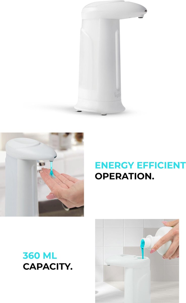Afbeelding van Vog&Arths - Automatische Zeepdispenser Sensor - 360 ml - Contactloos Zeepdispensers - Batterij