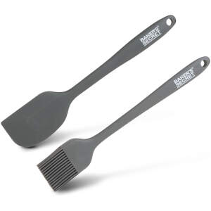Afbeelding van Baker's Secret – 2-delige siliconen kwast en spatelset – 21/22 cm – zwart 1 Stuks [BS40126] - 01