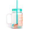 Afbeelding van 1x Drinkbeker Met Rietje en Koelelementen - Groene Straw Cup 550 ml - Herbruikbare Beker Met Deksel en