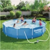 Afbeelding van Zwembad met Stalen Frame en Filterpomp - 366 x 76 cm - Rond Opzetzwembad 6473 Liter - Frame Pool voor Tuin -