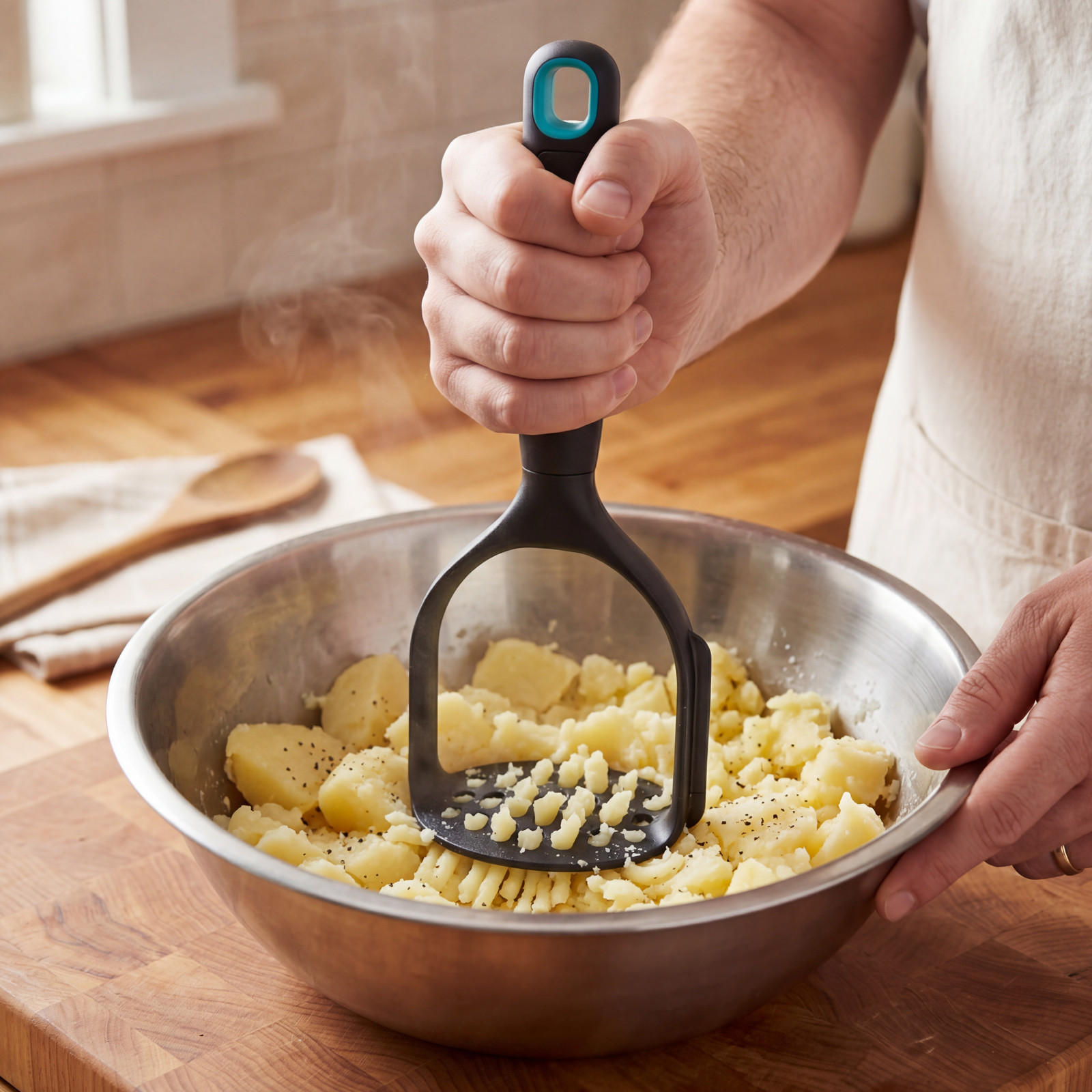 Afbeelding van Aardappelstamper Nylon - Pureestamper voor Aardappelpuree en Groenten - Hittebestendige Puree Maker voor Anti