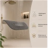 Afbeelding van HSXL - Antislipmat Douche Zacht & Waterdoorlatend - 70x40CM - Incl. Netspons - Antislip Douchemat Grijs